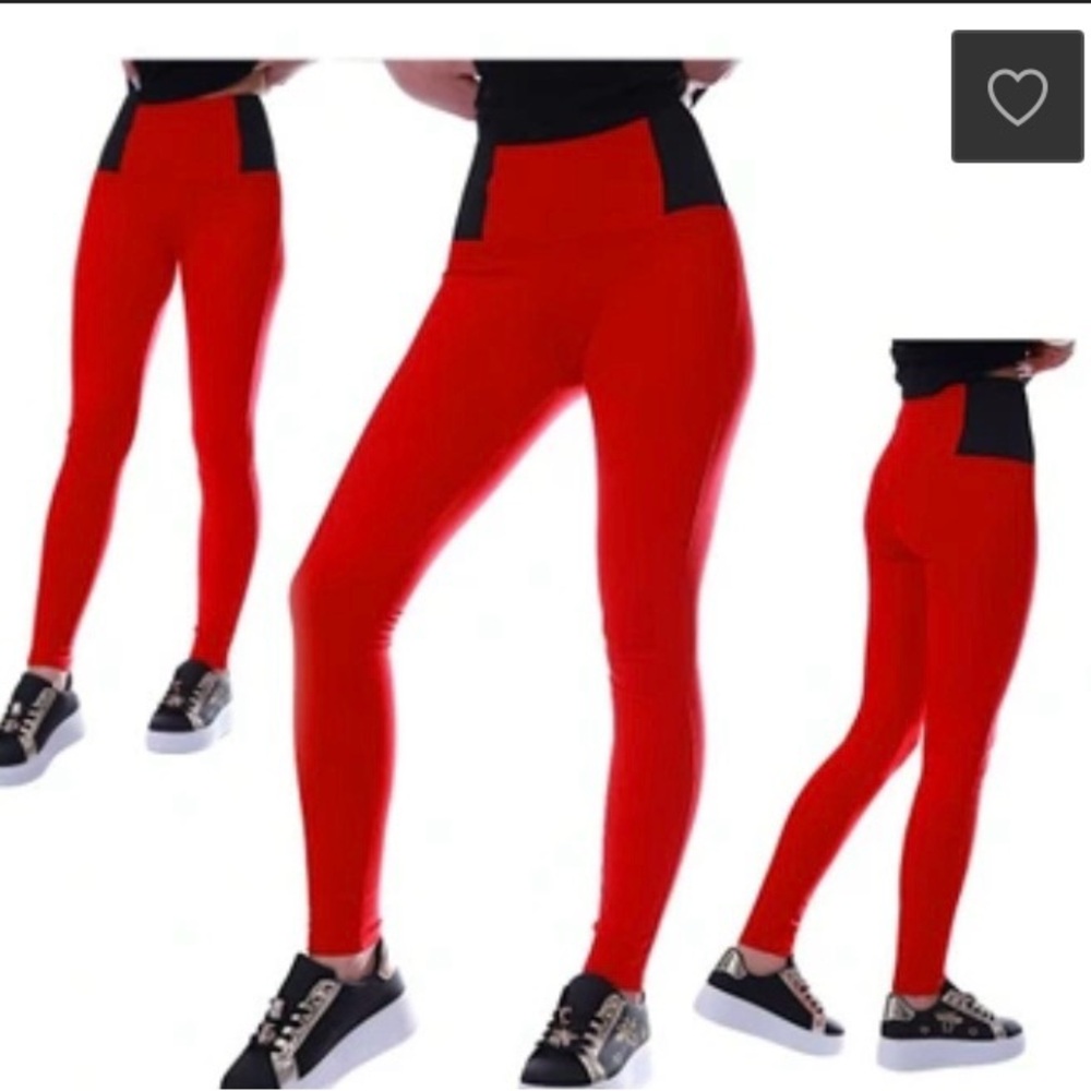 Ci Sono Women’s Size Medium Red Stretch Leggings Yoga Pants